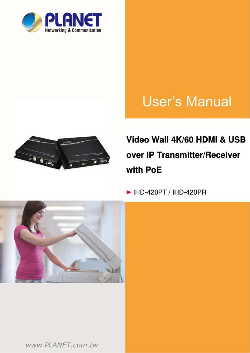 Página 1 del manual Manual de usuario Planet IHD-420PR