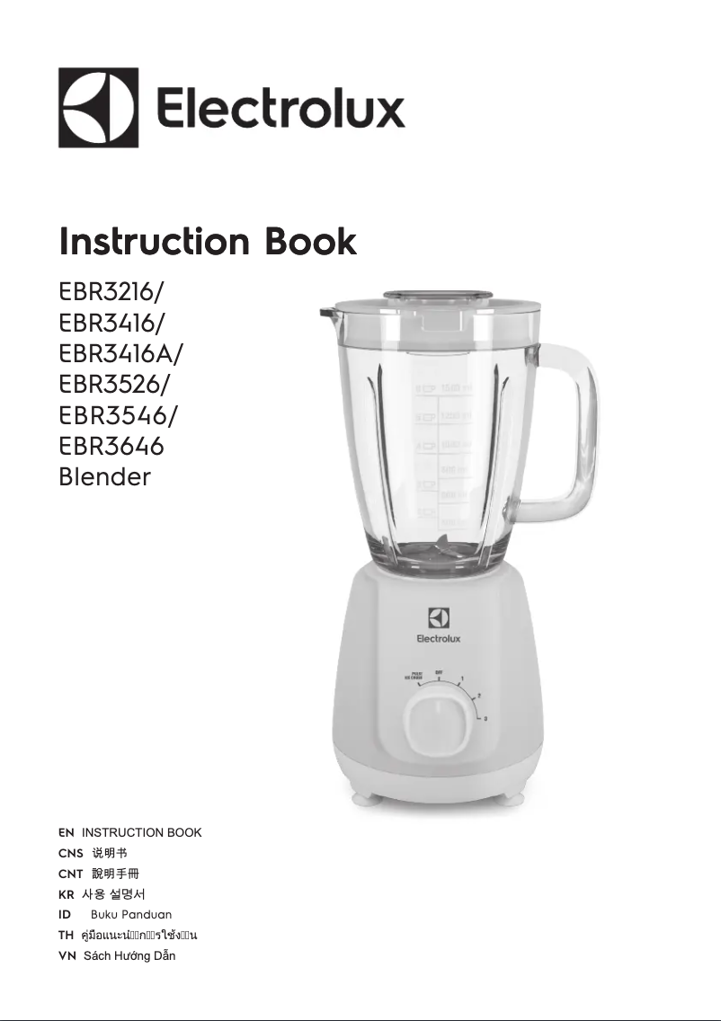 Page 1 de la notice Manuel utilisateur Electrolux EBR3416A