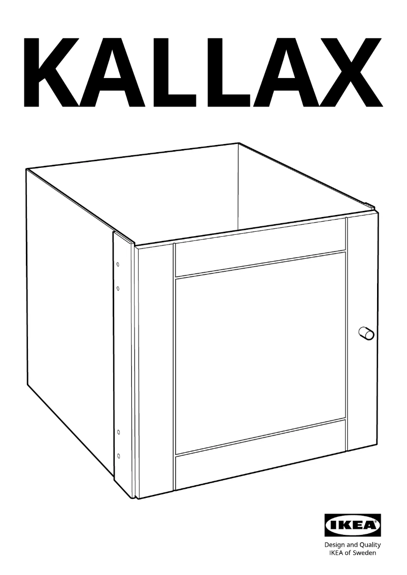 Page 1 de la notice Manuel utilisateur Ikea KALLAX 905.617.27