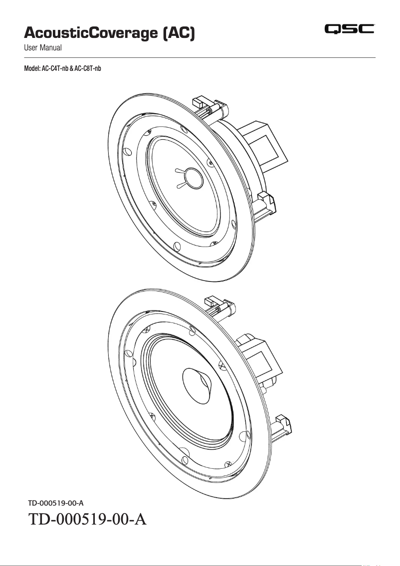 Page 1 de la notice Manuel utilisateur QSC AcousticCoverage AC-C4T-nb