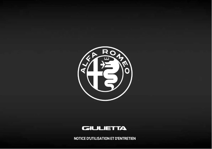 Page 1 of the manual User Manual Alfa Romeo Giulietta (2020)
