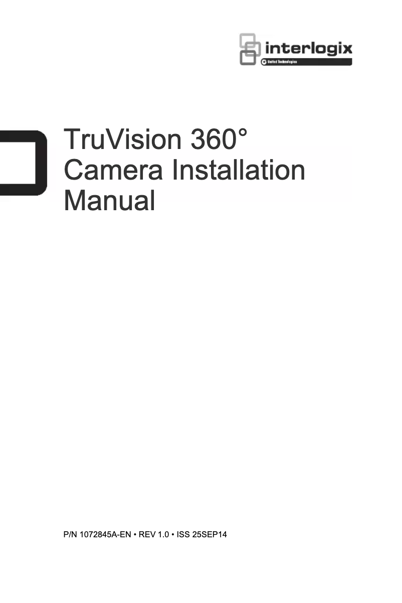 Page 1 of the manual User Manual Interlogix TruVision TVF-3101