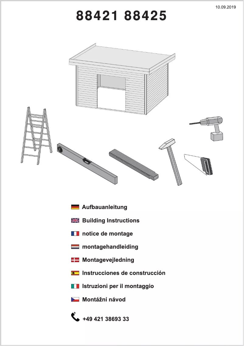 Page 1 de la notice Manuel utilisateur Karibu Northeim 4