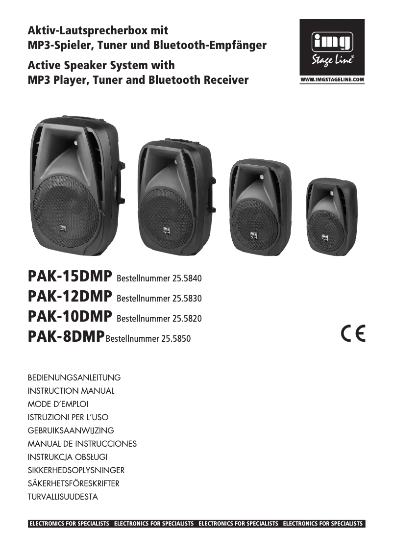 Page 1 de la notice Manuel utilisateur Monacor PAK-15DMP