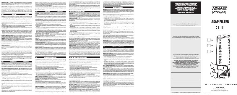 Page 1 de la notice Manuel utilisateur Aquael ASAP 500