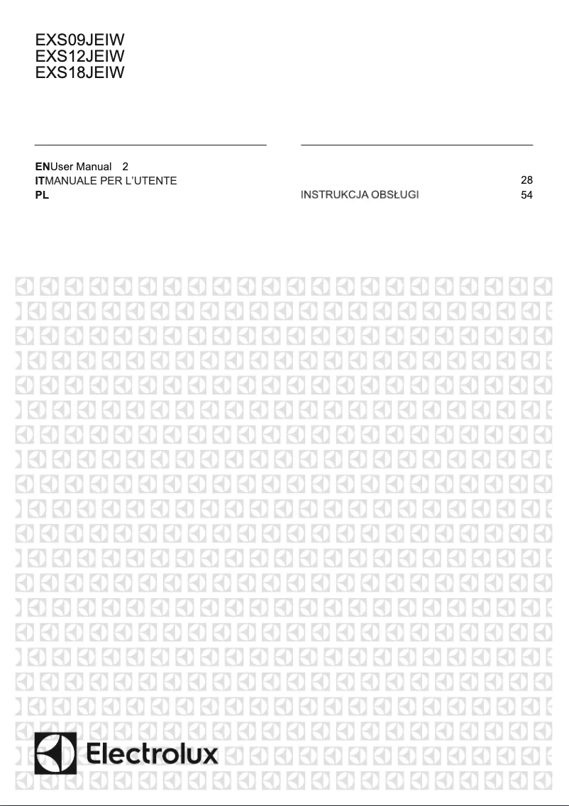 Página 1 del manual Manual de usuario Electrolux EXS18JEIWI