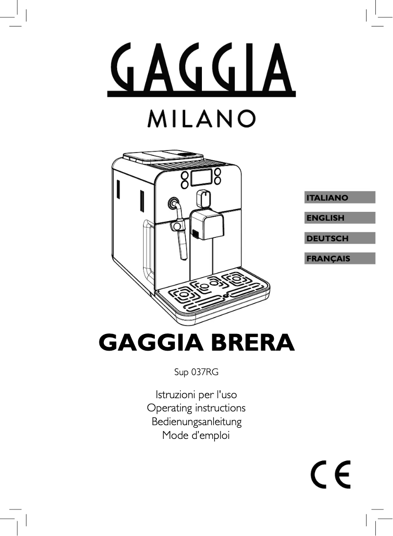 Page 1 de la notice Manuel utilisateur Gaggia Brera