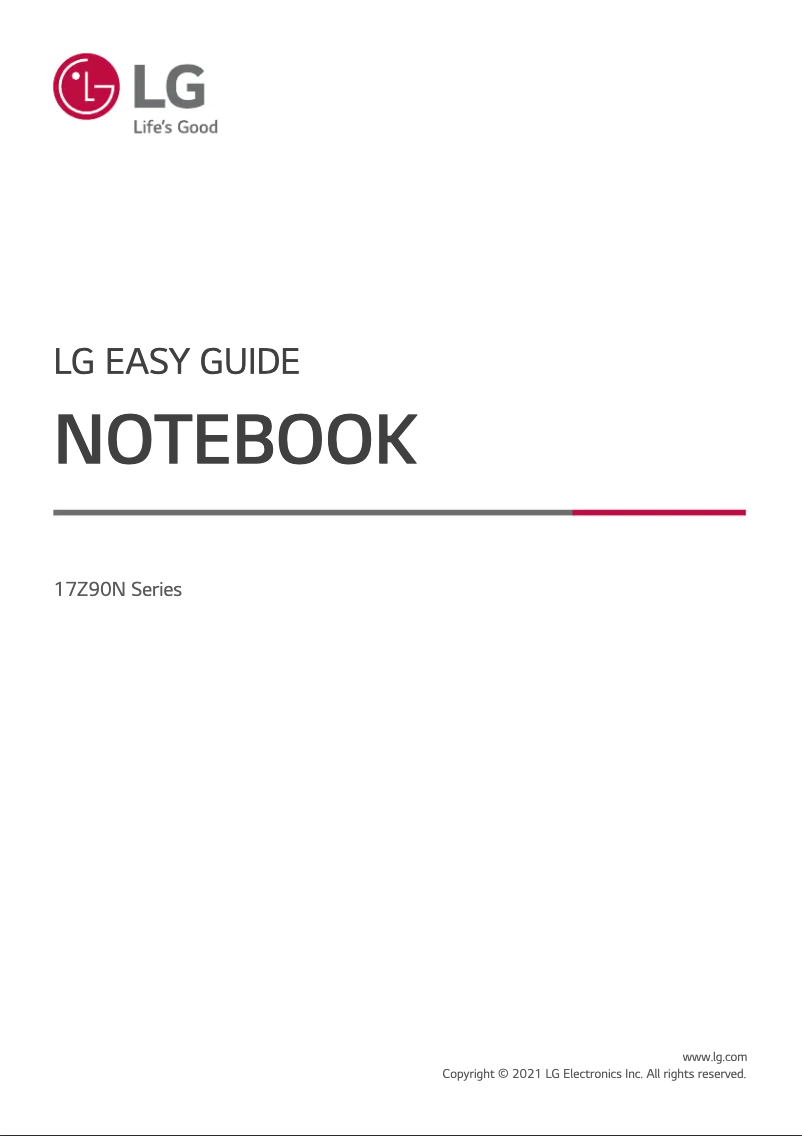 Page 1 de la notice Manuel utilisateur LG Gram 17Z90N