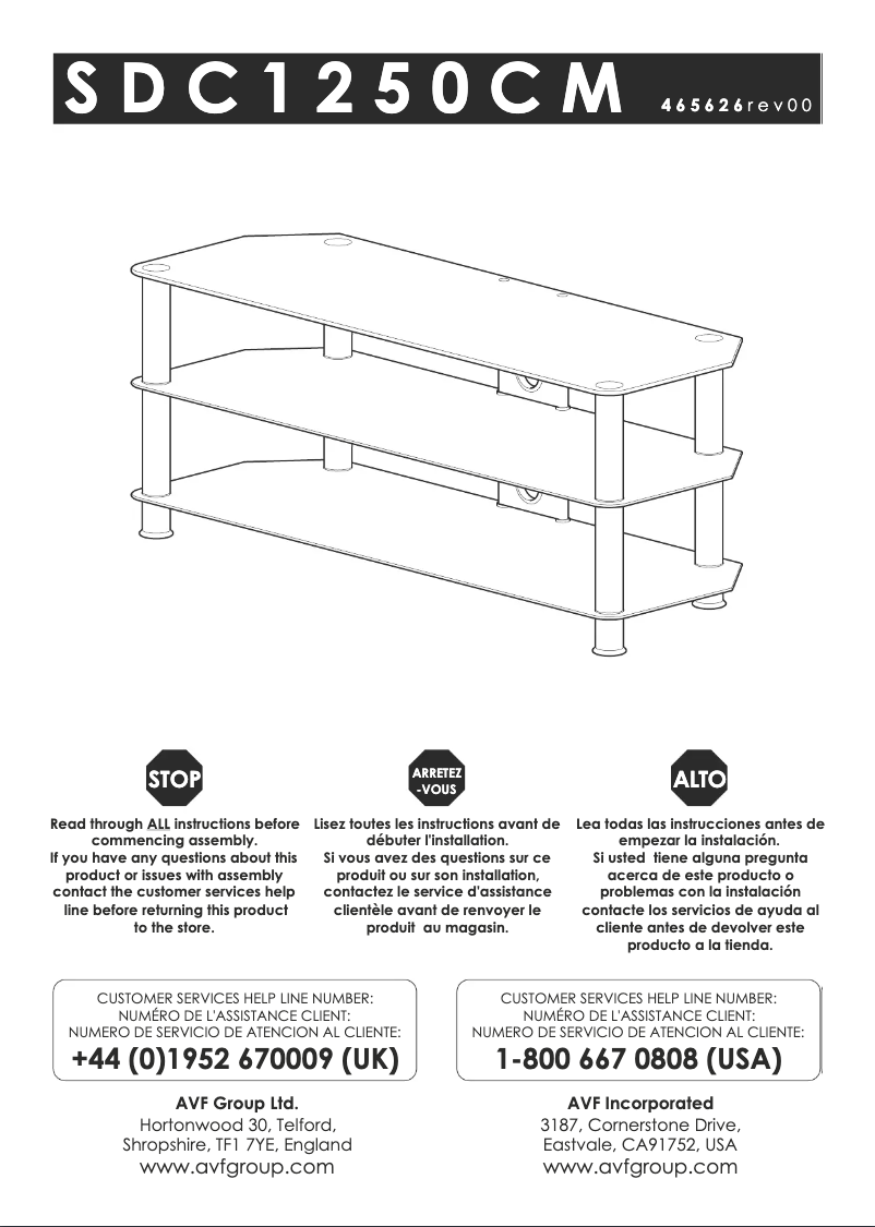 Page 1 de la notice Manuel utilisateur AVF SDC1250CMBB-A