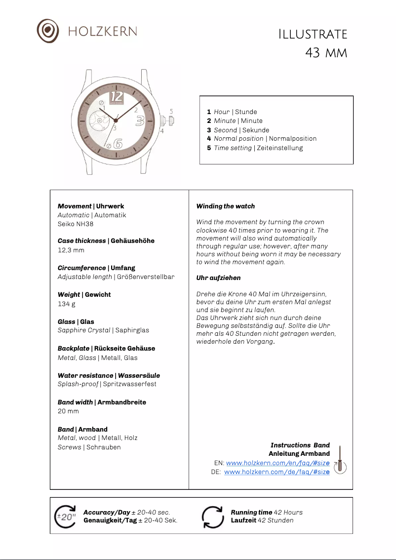 Page 1 de la notice Manuel utilisateur Holzkern Will