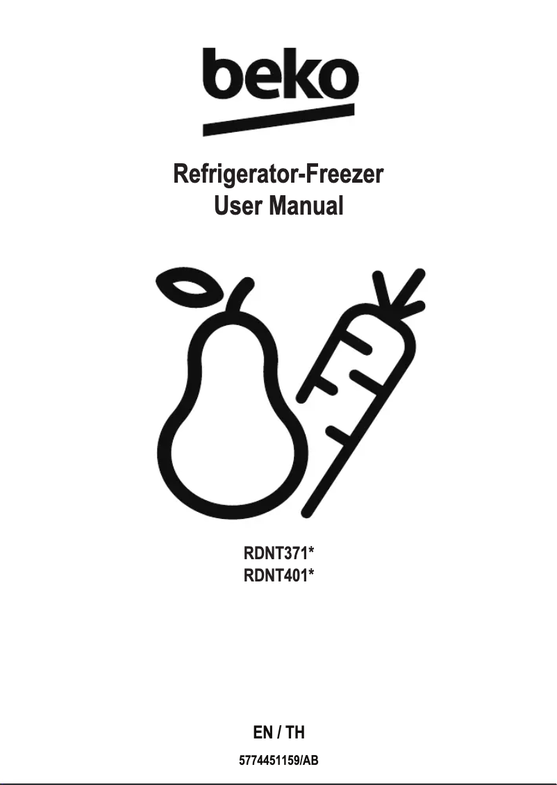 Page 1 de la notice Manuel utilisateur Beko RDNT401E40VZHFSGB