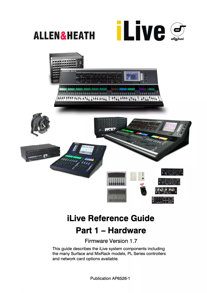 Page 1 de la notice Manuel utilisateur Allen & Heath ILive