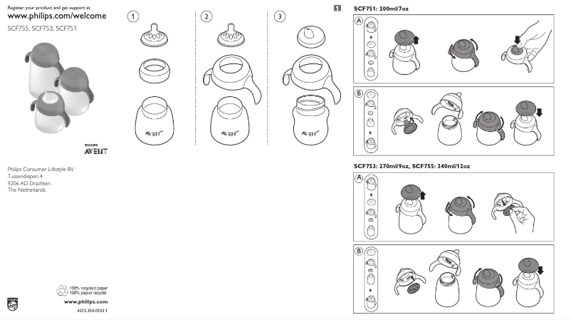 Página 1 del manual Manual de usuario Philips AVENT SCF755