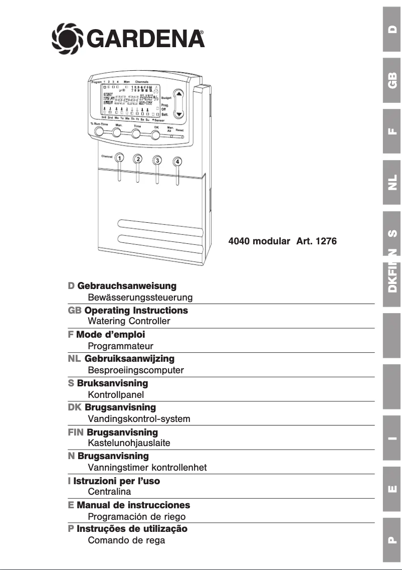 Page 1 de la notice Manuel utilisateur Gardena 4040