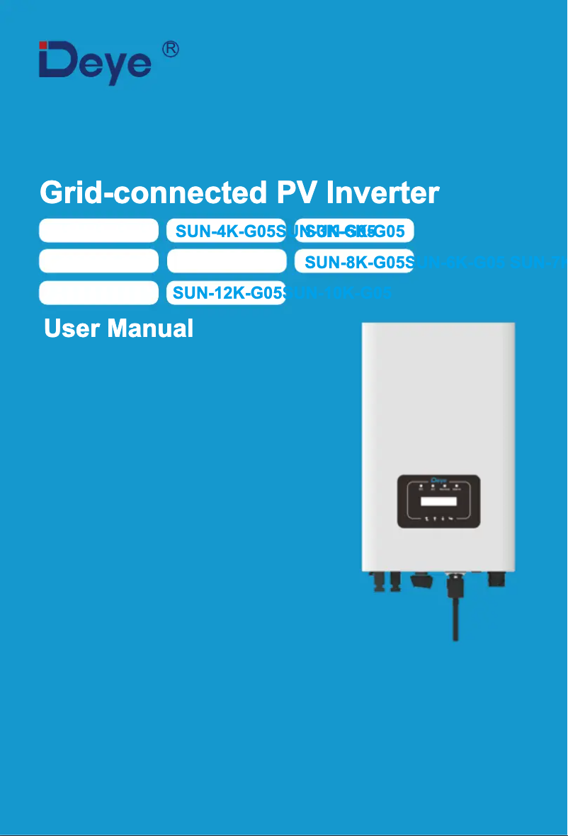 Page 1 de la notice Manuel utilisateur Deye SUN-8K-G05