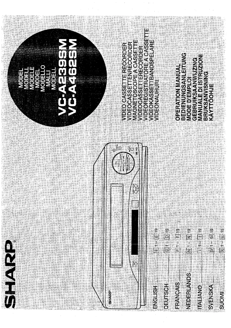 Page 1 de la notice Manuel utilisateur Sharp VC-A462SM
