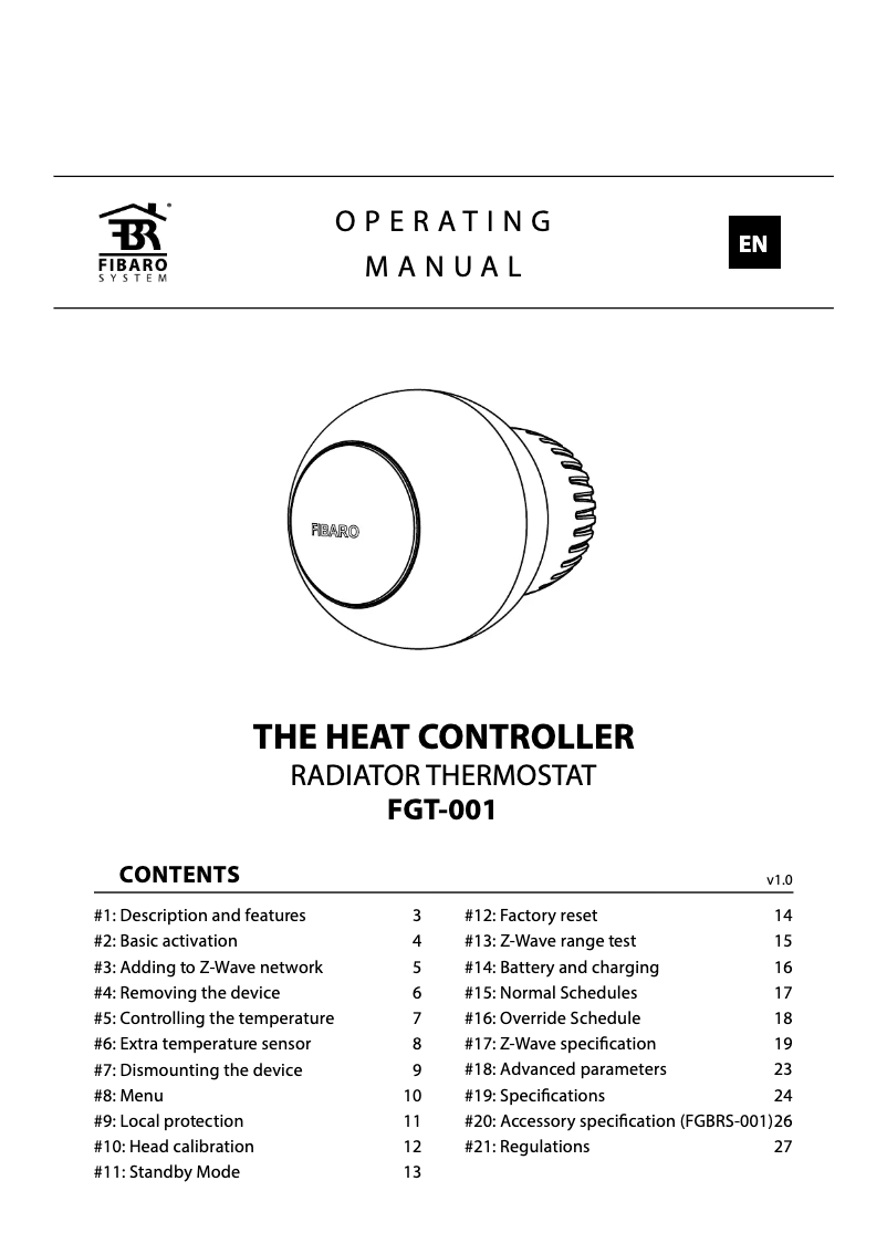 Página 1 del manual Manual de usuario Fibaro FGT-001 ZW5 EU