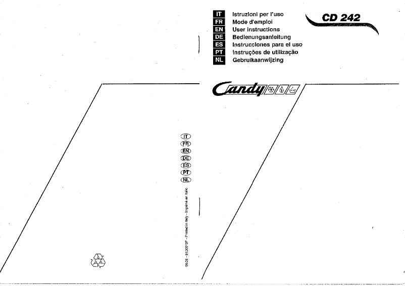 Page 1 de la notice Manuel utilisateur Candy LS CD 242