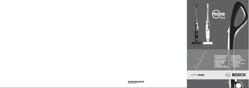 Page 1 de la notice Manuel utilisateur Bosch BBHMOVE6N