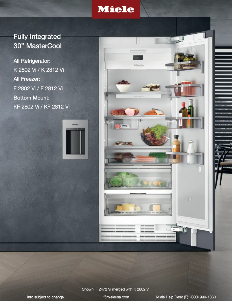 Página 1 del manual Ficha técnica Miele KF 2812 VI