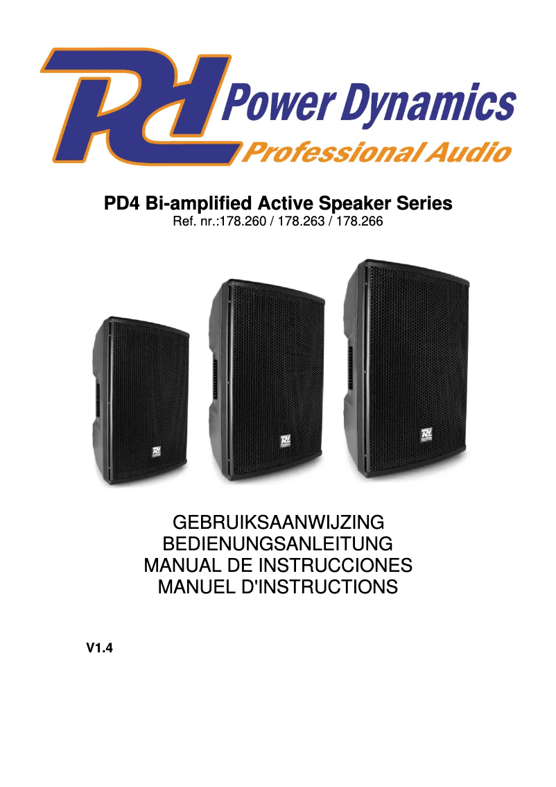 Page 1 de la notice Manuel utilisateur Power Dynamics PD415A