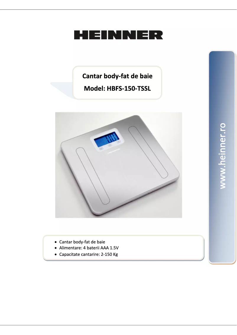 Página 1 del manual Manual de usuario Heinner HBFS-150-TSSL