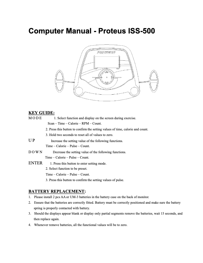 Página 1 del manual Manual de usuario Proteus ISS-500