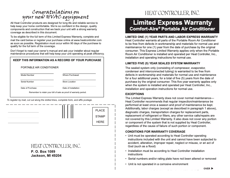 Page 1 de la notice Manuel utilisateur Heat Controller PS-101G
