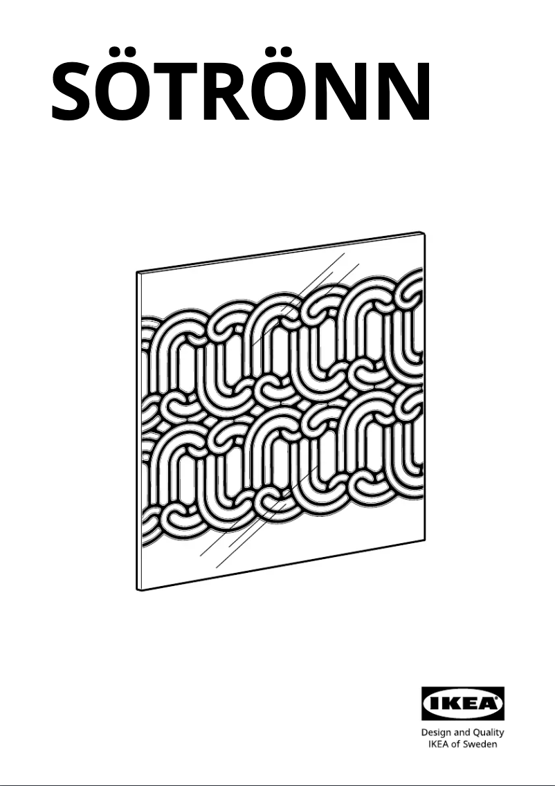 Page 1 de la notice Manuel utilisateur Ikea SÖTRÖNN 605.626.53