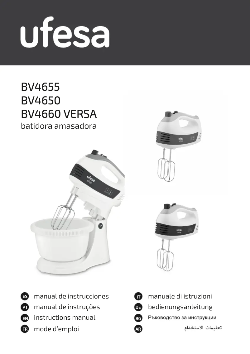 Page 1 de la notice Manuel utilisateur Ufesa BV4650