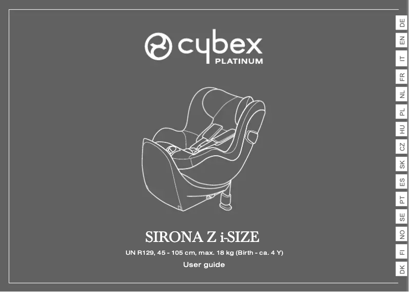 Page 1 de la notice Manuel utilisateur Cybex Sirona Z i-Size