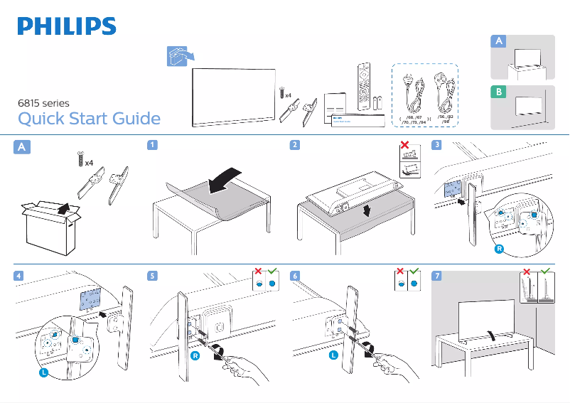 Page 1 de la notice Guide de démarrage rapide Philips 32PHT6815
