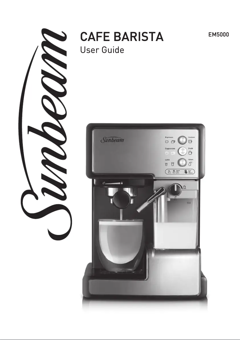 Page 1 de la notice Manuel utilisateur Sunbeam Cafe Barista EM5000