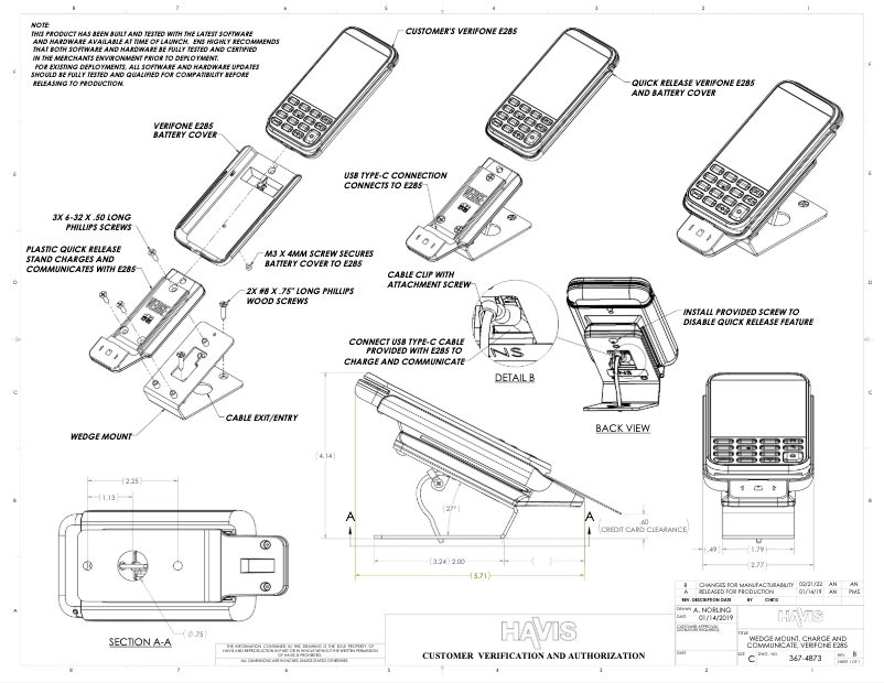 Page 1 de la notice Manuel utilisateur Havis 367-4873