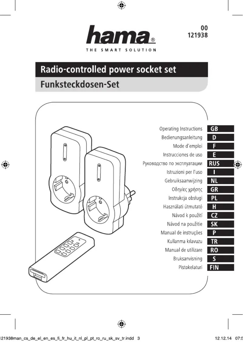 Page 1 de la notice Manuel utilisateur Hama 00121938