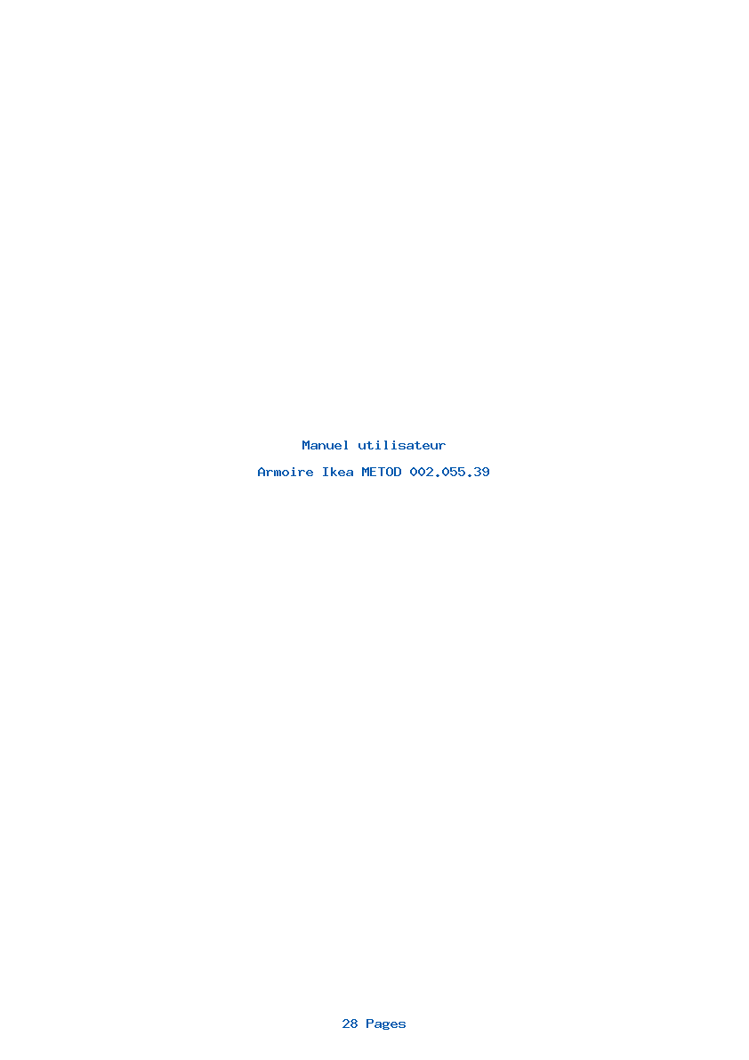 Page 1 de la notice Manuel utilisateur Ikea METOD 002.055.39