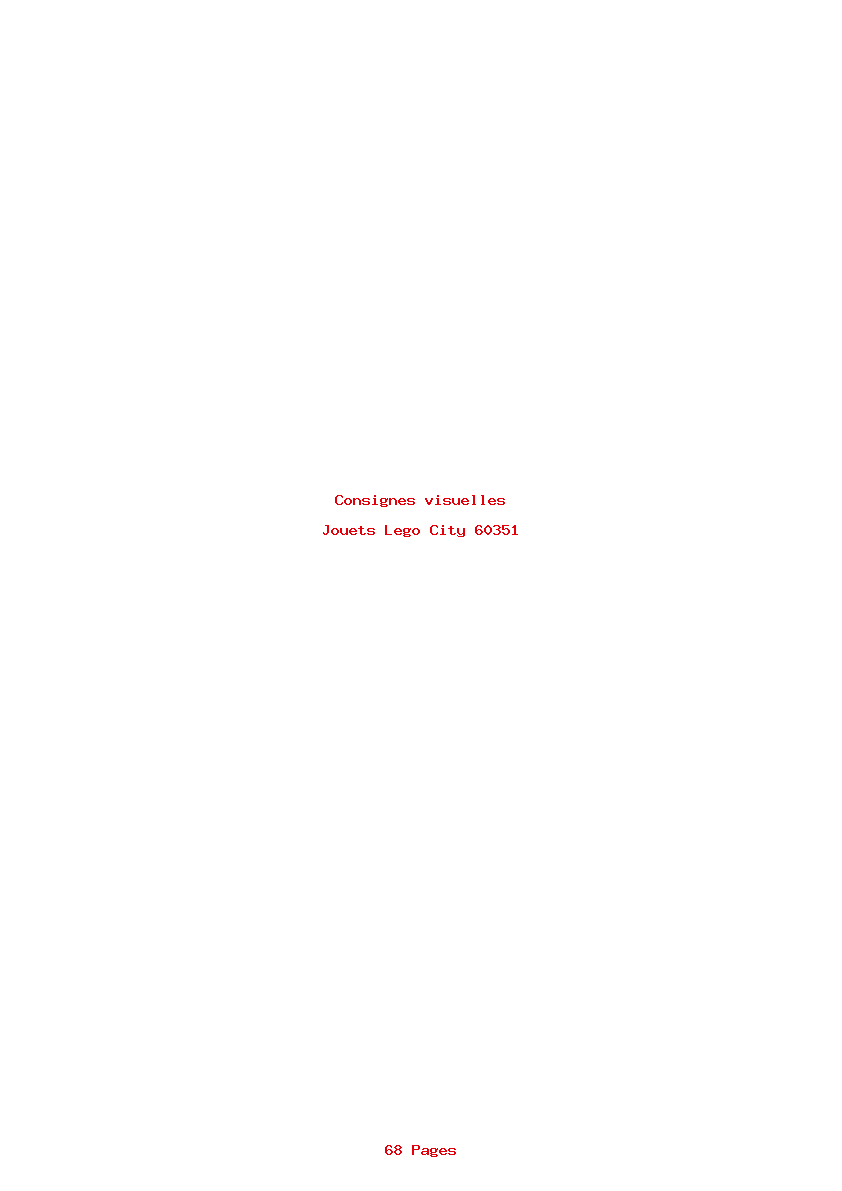 Page 1 de la notice Consignes visuelles Lego City 60351