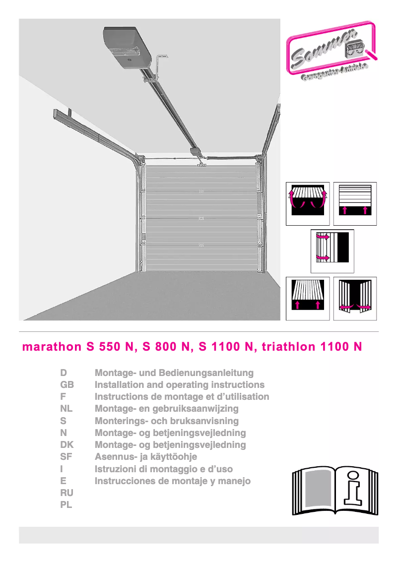 Page 1 de la notice Manuel utilisateur Sommer Marathon S550N