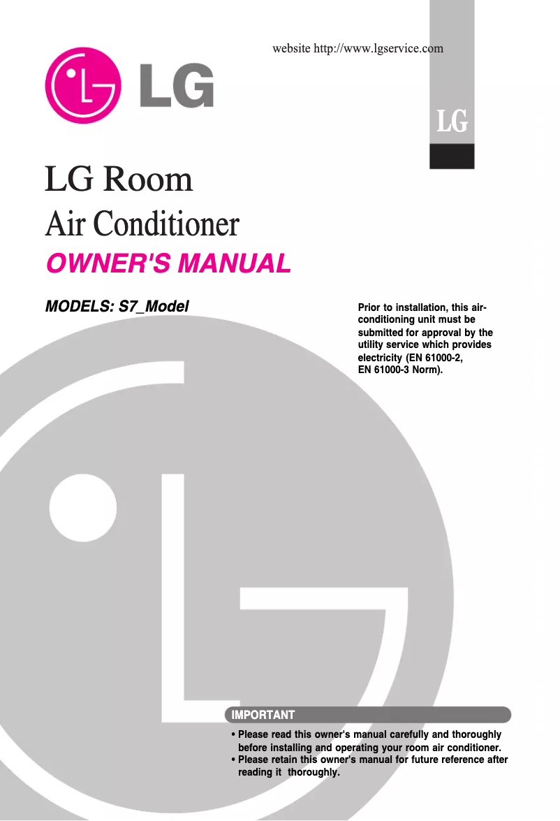 Page 1 of the manual User Manual LG HSNC1267R76