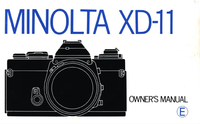 Página 1 del manual Manual de usuario Konica Minolta XD-11