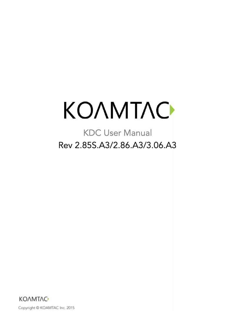 Page 1 de la notice Manuel utilisateur Koamtac KDC300M-SR