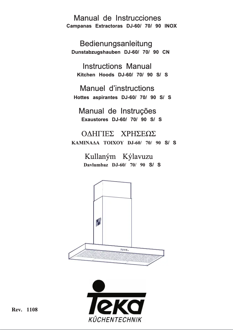 Page 1 de la notice Manuel utilisateur Teka DJ 90 INOX
