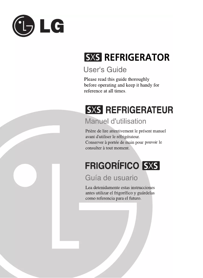 Page 1 de la notice Manuel utilisateur LG GC-L217J