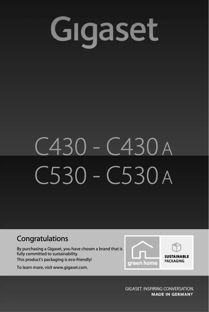 Página nº 1 - Manual de usuario Siemens Gigaset C430