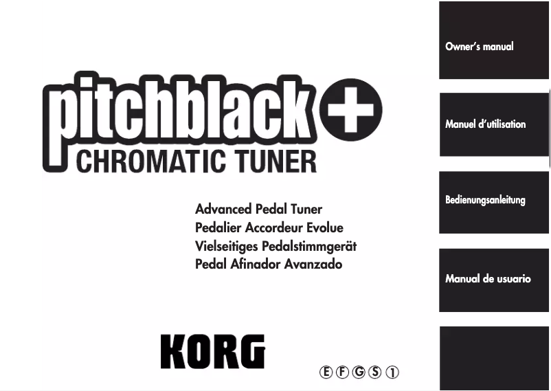 Page 1 de la notice Manuel utilisateur Korg Pitchblack+