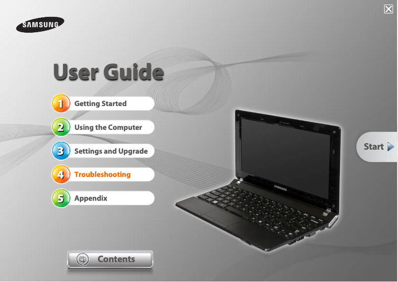 Página 1 del manual Manual de usuario Samsung NT-N230