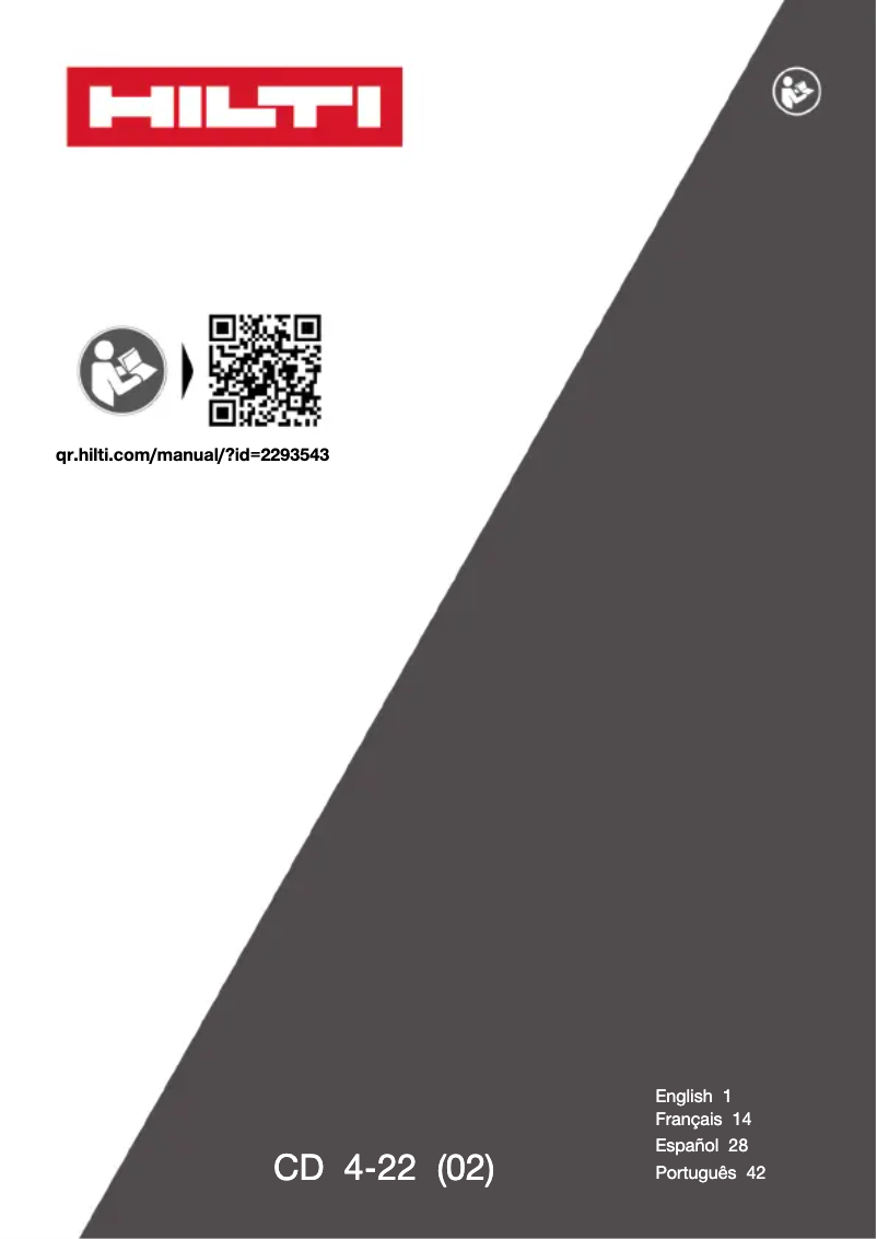 Page 1 de la notice Manuel utilisateur Hilti CD 4-22