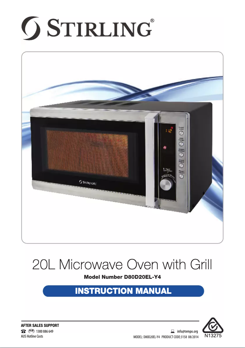 Page 1 de la notice Manuel utilisateur Stirling D80D20EL-Y4