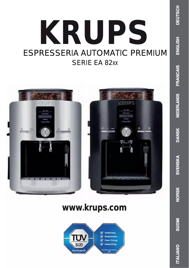 Página 1 del manual Manual de usuario Krups Espresseria Automatic EA8250