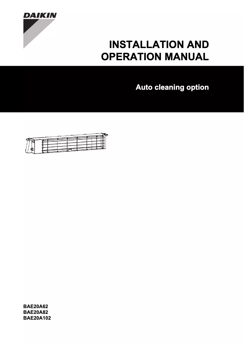 Página 1 del manual Guía de instalación Daikin BAE20A102